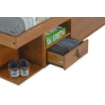 thumbnail image 4 of Memomad Bali Twin Size Storage Platform Bed with Drawers, Space Saving Furniture, Oak, 4 of 14