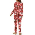 thumbnail image 5 of HELLHERO Christmas Pajama Set for Women Santa Claus Printed Sleepwear Comfy Sleepwear Ho Ho Loungewear Soft 2 Piece Pjs Lounge Sets, 2XL, 5 of 5
