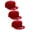 3 Pk - Red, Red, Red, variant on D&I. Plain Adjustable Snapback Hats Caps Flat Bill Visor - Navy Red