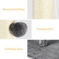 thumbnail image 3 of Tall Cat Scratch Post with Natural Sisal Rope and Hanging Ball, 3 of 8