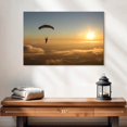 thumbnail image 2 of Elephant Stock Skydiving Sunset Wall Art - Horizontal Canvas Wall Art - Living Room Wall Decor - Sports Canvas - Brown And Blue Decor - 24" x 16", 2 of 4