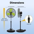 thumbnail image 4 of FANNIVERSE 20" High Velocity Industrial Floor Fan with Wheels, 3-Speed 5000 CFM Oscillating Pedestal Fan with Aluminum Blades & Copper Motor, UL/CUL Listed, 4 of 8