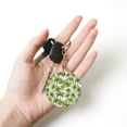 thumbnail image 5 of Naloa Green Hawaii Palms Print Round Keychain Keychain Key Ring, Key Tag, Key Chain Bulk for Gift Accessories (Round), 5 of 7