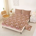thumbnail image 2 of Erosebridal rodent Animal Capybara Queen Sheet Sets,Pink Brown Bed Set For Kids 4-Piece, 2 of 6