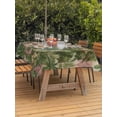 thumbnail image 3 of Outdoor Tablecloth with Umbrella Hole for Patio/Picnic/Party/Camping, Tropical Palm Trees Waterproof Table Cloth Rectangle Table Cover Washable, Boho Vintage Summer Forest Burlap (54"x 80"), 3 of 9