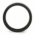 thumbnail image 2 of Titanium 9mm Black IP-plated with Carbon Fiber Inlay Polished Band Ring 10 Size, 2 of 6