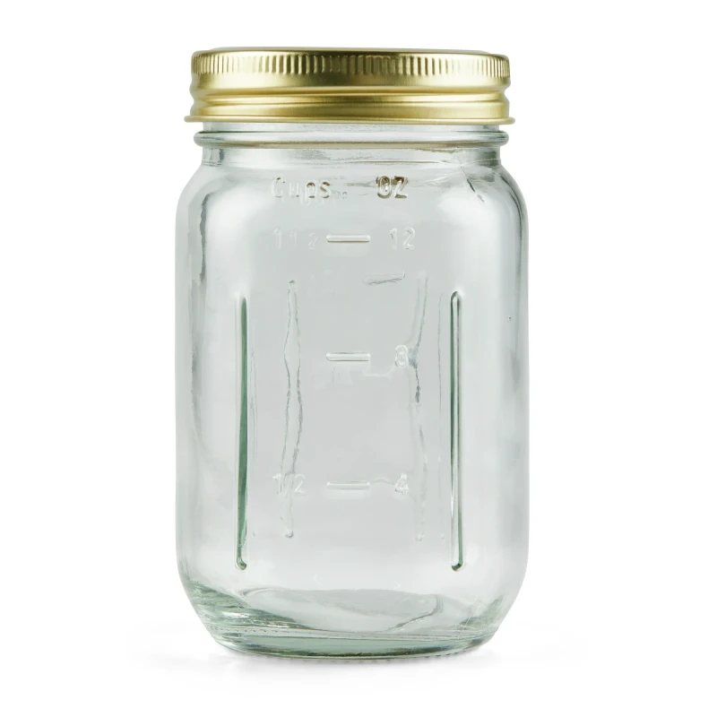 Mainstays Regular Mouth Glass Mason Canning Jars, 16 oz Pint, 12-Pack