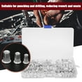 thumbnail image 2 of Aluminum Rivet Nut Assortment Kit - 150 Pieces Including M3(50), M4(40), M5(30), M6(15), M8(15) Threaded Inserts | High-Strength, Durable Fasteners for Punching/Drilling | Surface-Friendly,, 2 of 6