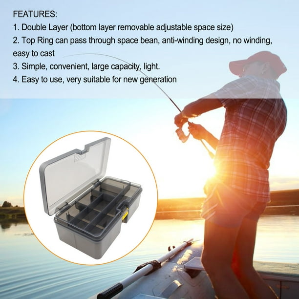 Fishing Tackle Boxes Portable Multifunctional 2-layers Bait