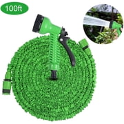 Garden Hose, 100ft Magic Lightweight Expandable Garden Hose with Water Hose Quick Connector, Extra Strength Fabric Protection Hose for All Your Watering Needs (Green)
