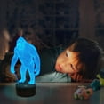 thumbnail image 3 of YSITIAN 3D Night Light Ape Gorilla LED Nightlight Baby Nursery Monkey Lamp for Kids' Room Home Décor Xmas Birthday Gifts with 16 Color Changing YT-7646, 3 of 7