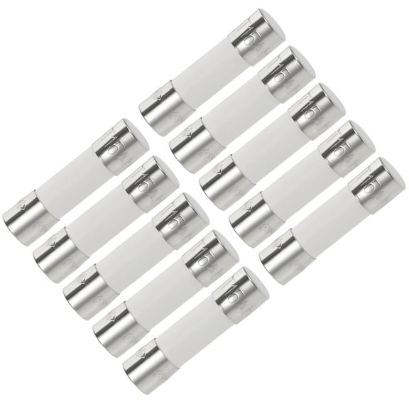 Automotive Cartridge Fuse 15A 250V 5x20mm Slow Blow Replacement for Car Stereo Audio Alarm Amplifier Ceramic 10pcs