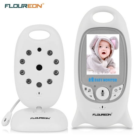 2.4 Ghz Wireless Camera FLOUREON Digital Wireless 2.4 GHz Baby Monitor with camera Infant IR LCD Video Nanny Security Camera Temperature Display 2 Way Talk Night Vision Lullabies Radio US ()