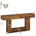 thumbnail image 5 of Finmind 63" Console Table, Farmhouse 2-Tier Entryway Table with U-Shaped Base, 5 of 7