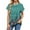 Aqua Floral, variant on Womens Tops Short Sleeve Summer Casual Basic Round Neck T Shirts for Women Casual Tees for Ladies Women Top Dark Blue M
