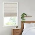 thumbnail image 3 of MAYEERTY Linen Blend Light Filtering Cordless Roman Shade, Natural, 31"x 64", 3 of 20