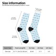 thumbnail image 2 of Balery Blue and White Squares Calcetas Largas con Estampado para Hombre y Mujer – Suaves y Transpirables, Talla Única (US 5-11), 2 of 6