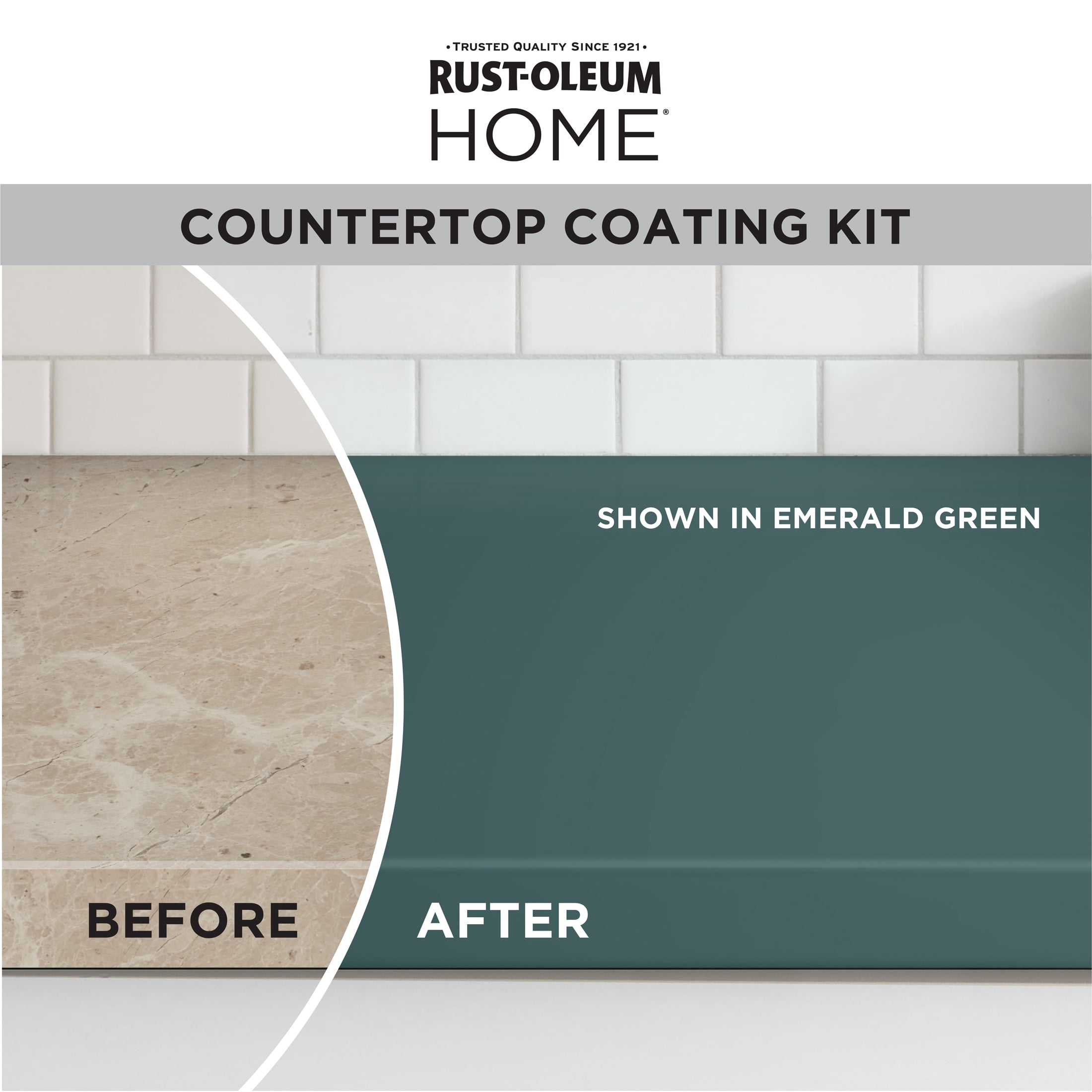 Emerald Green, Rust-Oleum HOME Countertop Satin Coating Kit-38496308T, Quart