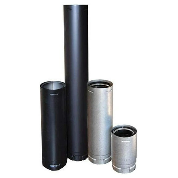4PVP-12 4" Inner Diameter - PelletVent Pro Type L Chimney Pipe - Double, Stainless Steel