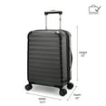 thumbnail image 4 of iFLY Hardside Fibertech Luggage 28" Checked Expandable Spinner Luggage for Travel, Black, 4 of 10