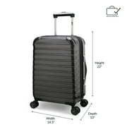 iFLY Fibertech 28 Large Checked Suitcase – Hardside Expandable Spinner Luggage for Travel, Black