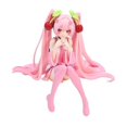 thumbnail image 3 of Hatsune Miku Anime Figure Sitting Pose PVC Model Toy Cherry Blossom Decoration Collectible Gift, 3 of 9