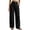 Black, variant on Women High Rise Pleated Wide Leg Cargo Trousers 3D Stitched Pockets Loose Draped Fit For Urban Street Style And Casual City Outings White S