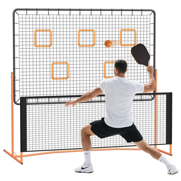 GYZJ 6x6 FT Pickleball Rebounder for Solo Practice Drives Dinks Volley Accuracy, Portable Pickleball Net for Driveway Outdoor Backyard