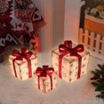 thumbnail image 1 of Feltree Christmas Lighted Boxes Remote Control Set of 3 LED Up Decor Outdoor Up Christmas Boxes Present Decorations Outdoor Yard, 1 of 8