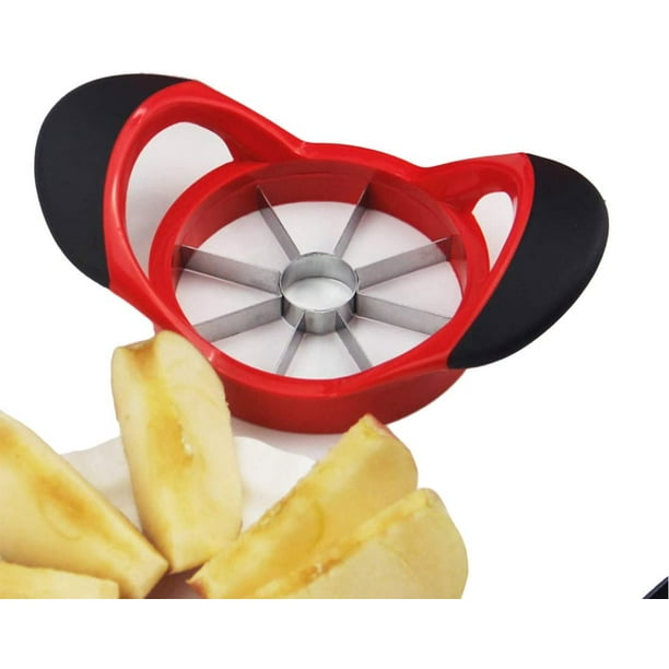Apple Corer SlicerDividerCutterWedger, Ergonomic Rubber Grip Handle, 8Blades