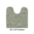 thumbnail image 4 of Better Trends 20" x 20" U-Shape Toilet Rug 100% Cotton Non Slip Tufted Contour Bath Mat, Water Absorbent Bathroom Rug, (Dark Sage) Granada Collection, 4 of 6