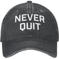 thumbnail image 2 of Never Quit Baseball Cap Golf Dad Hat Adjustable Unconstructed for Men Women, One Size-X-Large, 2 of 8