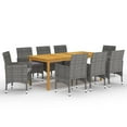 thumbnail image 1 of vidaXL 9 Piece Garden Dining Set Grey, 1 of 5