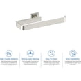 thumbnail image 3 of KIBI Blaze 10 inch Hand Towel Bar Bathroom Towel Holder Solid Brass Wall Mounted Modern Bathroom Towel Bar (Brushed Nickel) (KBA16), 3 of 9