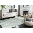thumbnail image 4 of Safavieh Dip Dye Britton Distressed Wool Area Rug, Green/Ivory Gray, 5' x 8', 4 of 14