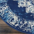 thumbnail image 6 of Nourison Grafix Persian Navy Blue 5'3" x ROUND Area Rug, (5 Round), 6 of 9