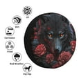 thumbnail image 4 of Naloa Rose Full Moon Black Wolf PVC Leather Spare Tire Wheel Cover for Car Truck SUV Camper Trailer Universal Fit many size17 inch, 4 of 6