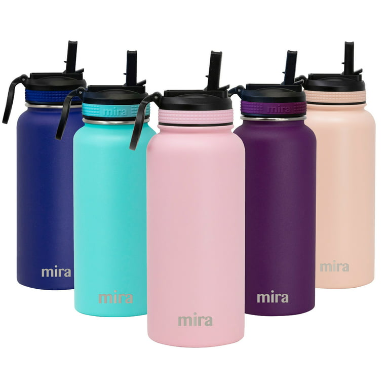 Mira 32 oz Stainless Steel Vacuum Insulated Wide Mouth Water Bottle | Thermos Keeps Cold for 24 Hours, Hot for 12 Hours | Double Walled Powder Coated