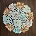 thumbnail image 3 of Doily Boutique Round Doily with Fall Maple Leaves on Ivory Fabric Size 23 inches, 3 of 3