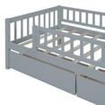 thumbnail image 4 of iRerts Twin Size Daybed with Drawers, Wood Twin Daybed Frame No Box Spring Needed, Day Bed Frame Twin Size Sofa Bed for Bedroom, Living Room, Gray, 4 of 9