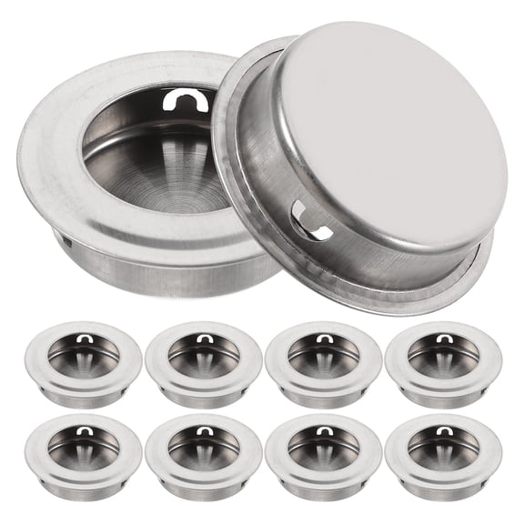 MERRYHAPY 10Pcs Modern Silver Stainless Steel Cabinet Door Pull for Sliding Doors