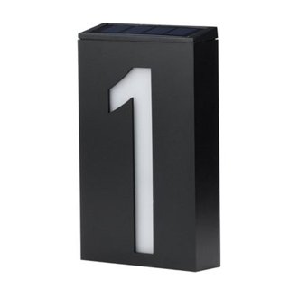  LeiDrail House Numbers Solar Powered Address Sign LED  Illuminated Outdoor Metal Modern Plaque Waterproof for Outside House Yard  Street : Tools & Home Improvement