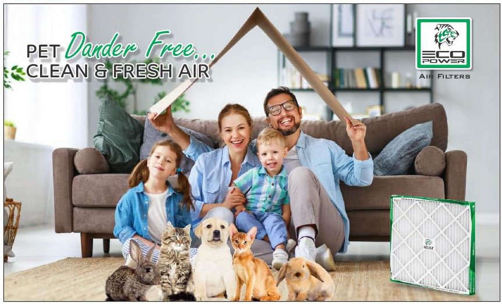 20x25x4, Air Filter MERV 10 (1-Pcs), Pleated HVAC AC Furnace Air Filters Replacement