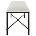 thumbnail image 4 of Uttermost Avenham Contemporary Iron and Fabric Bench in White/ Black, 4 of 5