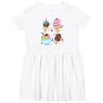thumbnail image 3 of Inktastic Ice Cream with Patterns Girls Toddler Dress, 3 of 5