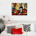 thumbnail image 3 of Shiartex  Kitchen Wall Art Canvas Artwork Red Wine Glasses Bottles Canvas Painting Printed on Canvas Contemporary Artwork Pictures for Dining Room Walls Decor Home Decoration 20x16 Inch, 3 of 3