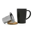 thumbnail image 2 of Bredemeijer 14oz Ceramic Tea Mug with Bamboo Lid | Black, 2 of 3