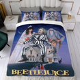 thumbnail image 4 of Beetlejuice Conjunto de sábanas temático, trío de piezas, cómodo y amigable con la piel, diseño único, regalo de decoración para el hogar para familiares, amigos y fans,173cm *218cm, 4 of 6