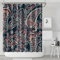 thumbnail image 2 of Artistic Ethnic Shower Curtain - Colorful Paisley Floral Pattern, Bohemian Vintage Decor, 72x84 Inches, 2 of 5
