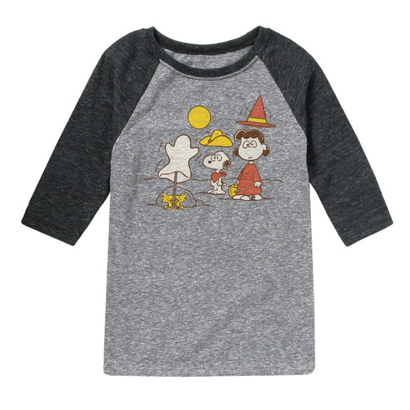 Peanuts - Snoopy And Lucy - Toddler & Youth Raglan Graphic T-Shirt